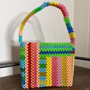 🌈 Susan Alexandra Rainbow Beaded Top-Handle Bag 🌈